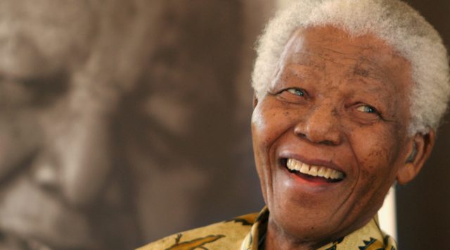 Ritratto di Nelson Mandela.